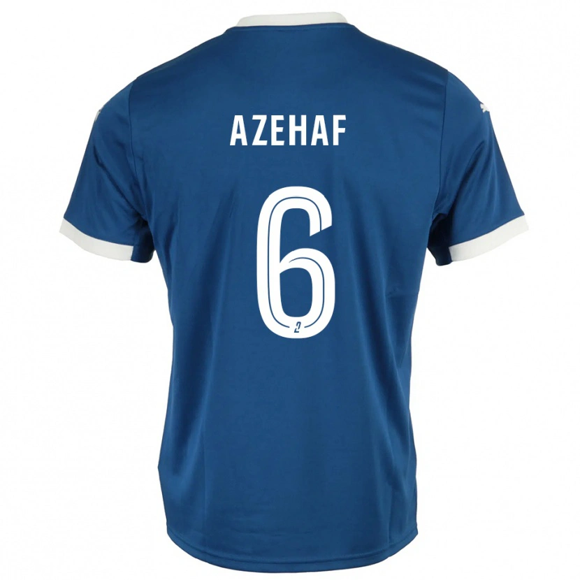 Danxen Hombre Camiseta Aïssa Azehaf #6 Azul Blanco 1ª Equipación 2025/26 La Camisa