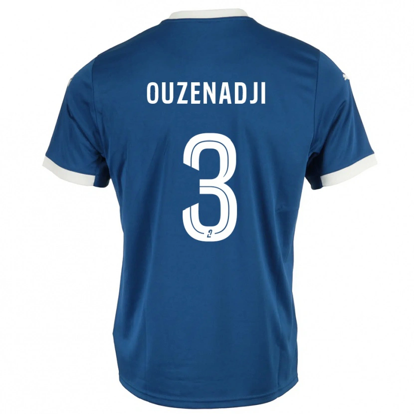 Danxen Hombre Camiseta Anis Ouzenadji #3 Azul Blanco 1ª Equipación 2025/26 La Camisa
