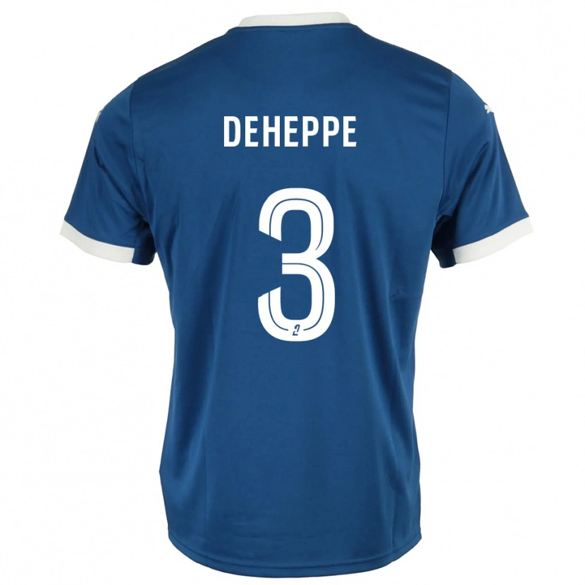Danxen Hombre Camiseta Nathan Deheppe #3 Azul Blanco 1ª Equipación 2025/26 La Camisa