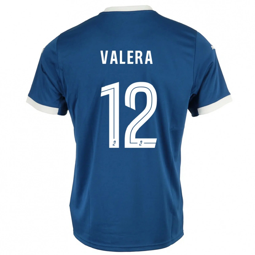 Danxen Hombre Camiseta Louis Valera #12 Azul Blanco 1ª Equipación 2025/26 La Camisa