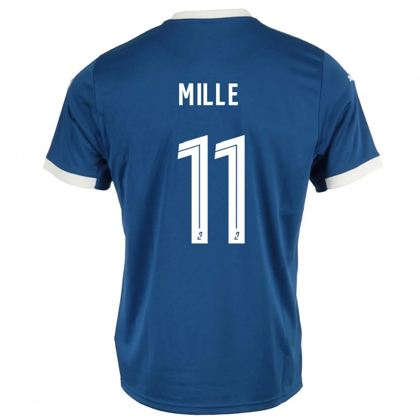 Danxen Hombre Camiseta Antoine Mille #11 Azul Blanco 1ª Equipación 2025/26 La Camisa