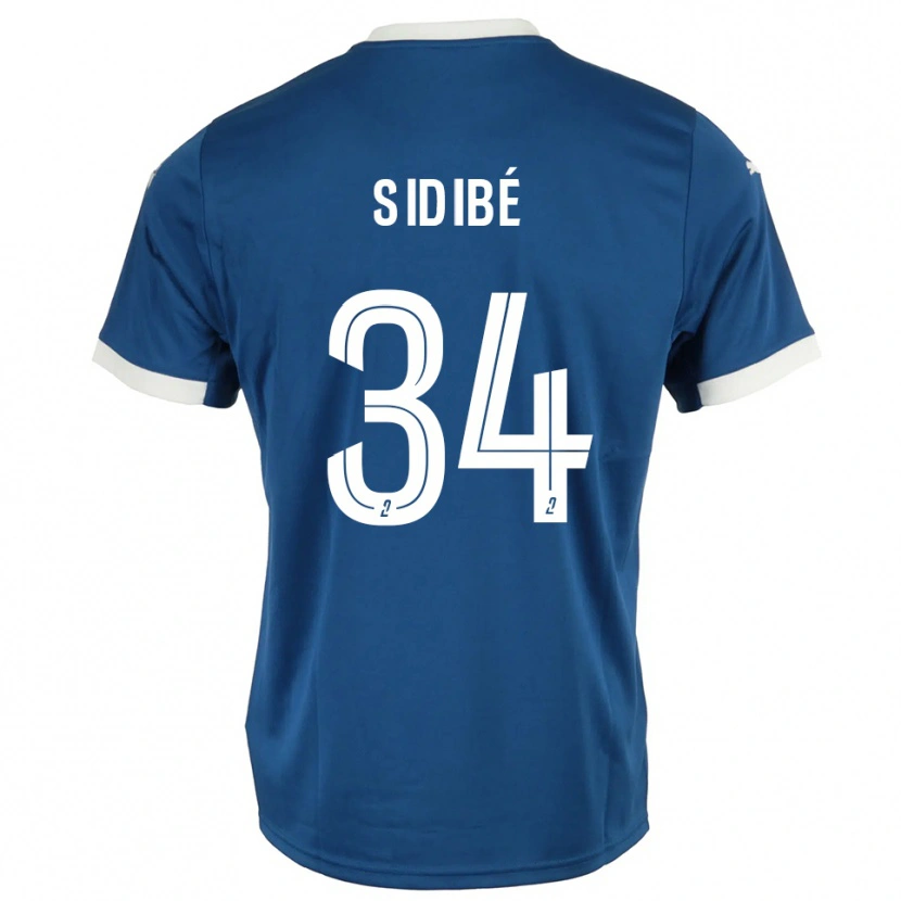 Danxen Hombre Camiseta Aly Sidibé #34 Azul Blanco 1ª Equipación 2025/26 La Camisa