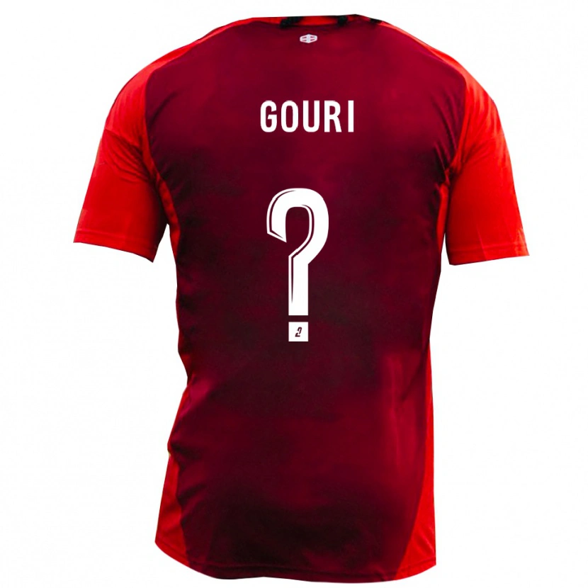Danxen Hombre Camiseta Naël Gouri #0 Rojo Borgoña 1ª Equipación 2025/26 La Camisa