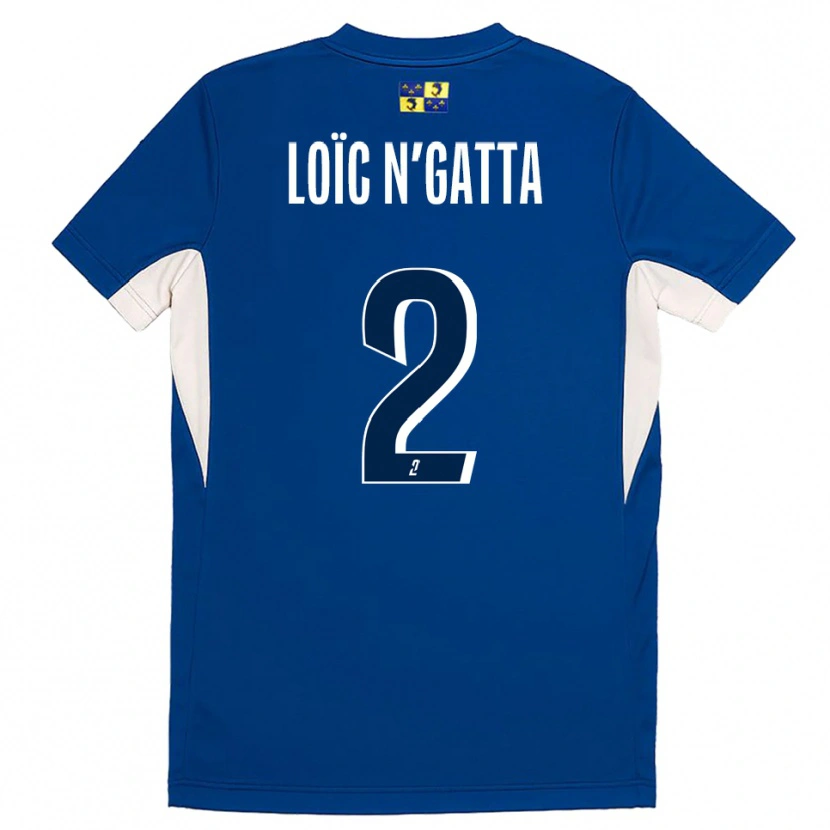 Danxen Hombre Camiseta Ange Loïc N'gatta #2 Azul Azul Marino 1ª Equipación 2025/26 La Camisa