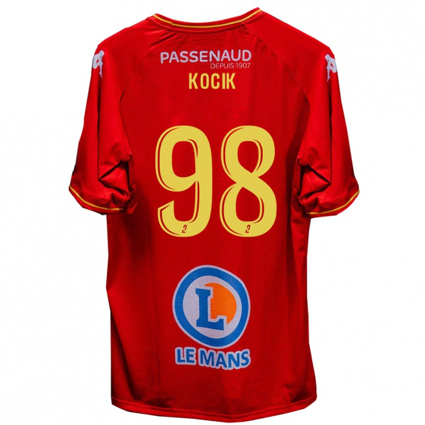 Danxen Hombre Camiseta Nicolas Kocik #98 Rojo Amarillo 1ª Equipación 2025/26 La Camisa