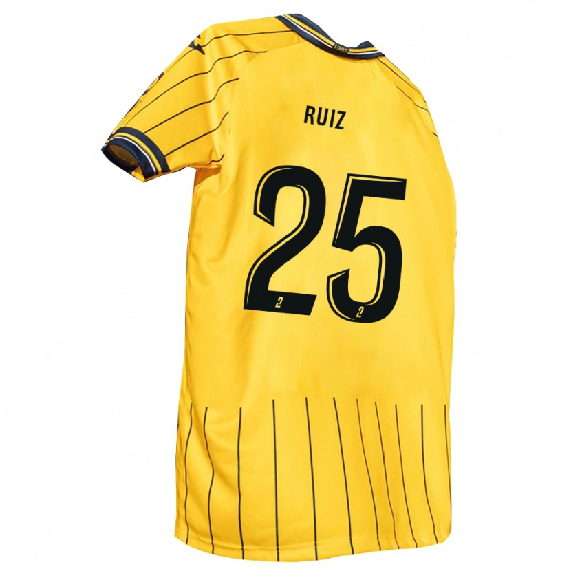 Danxen Hombre Camiseta Jean Ruiz #25 Amarillo Azul Marino 1ª Equipación 2025/26 La Camisa
