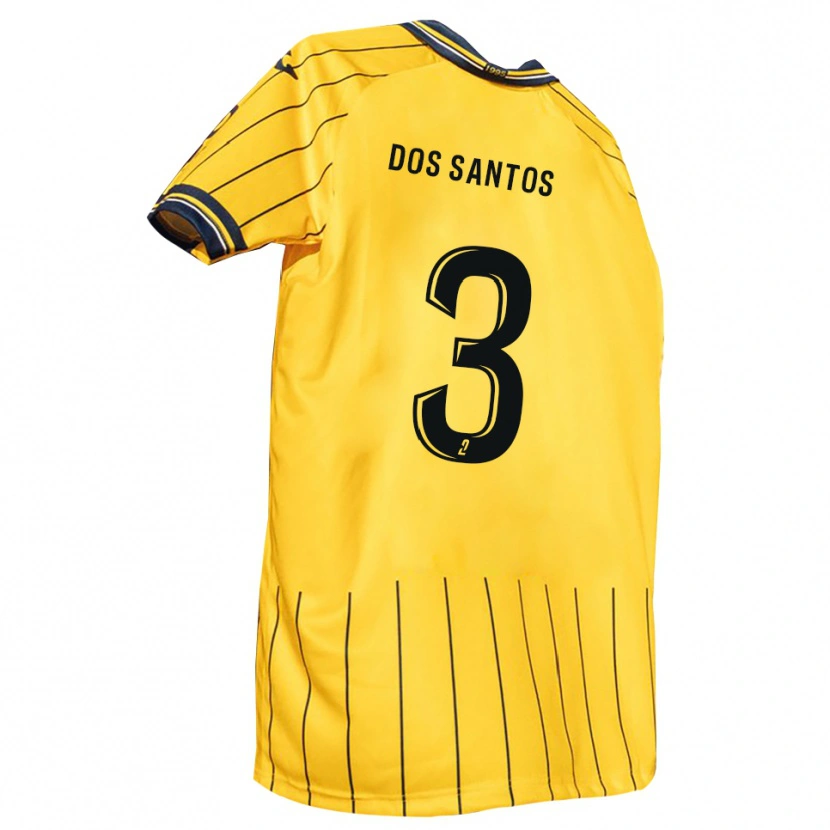Danxen Hombre Camiseta Enzo Dos Santos #3 Amarillo Azul Marino 1ª Equipación 2025/26 La Camisa
