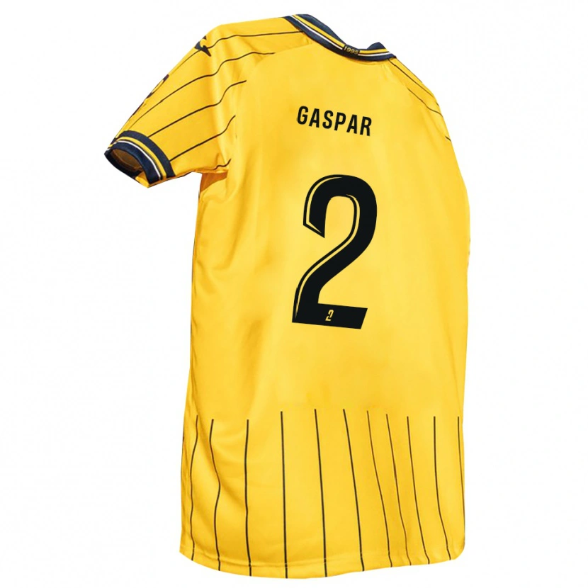 Danxen Hombre Camiseta Jarrison Gaspar #2 Amarillo Azul Marino 1ª Equipación 2025/26 La Camisa
