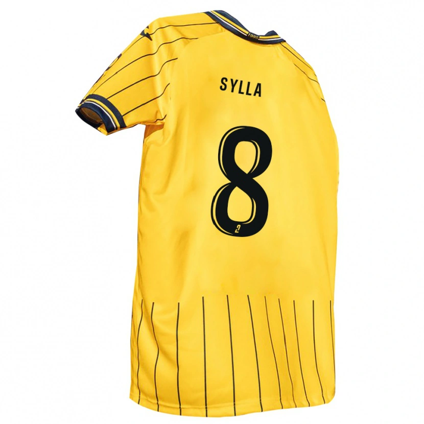 Danxen Hombre Camiseta Khalifa Sylla #8 Amarillo Azul Marino 1ª Equipación 2025/26 La Camisa