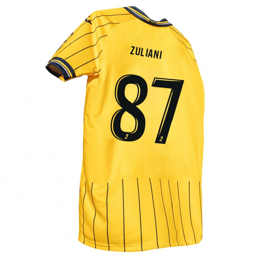Danxen Hombre Camiseta Edhy Zuliani #87 Amarillo Azul Marino 1ª Equipación 2025/26 La Camisa