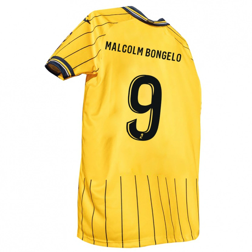Danxen Hombre Camiseta Fidèle Malcolm Bongelo #9 Amarillo Azul Marino 1ª Equipación 2025/26 La Camisa