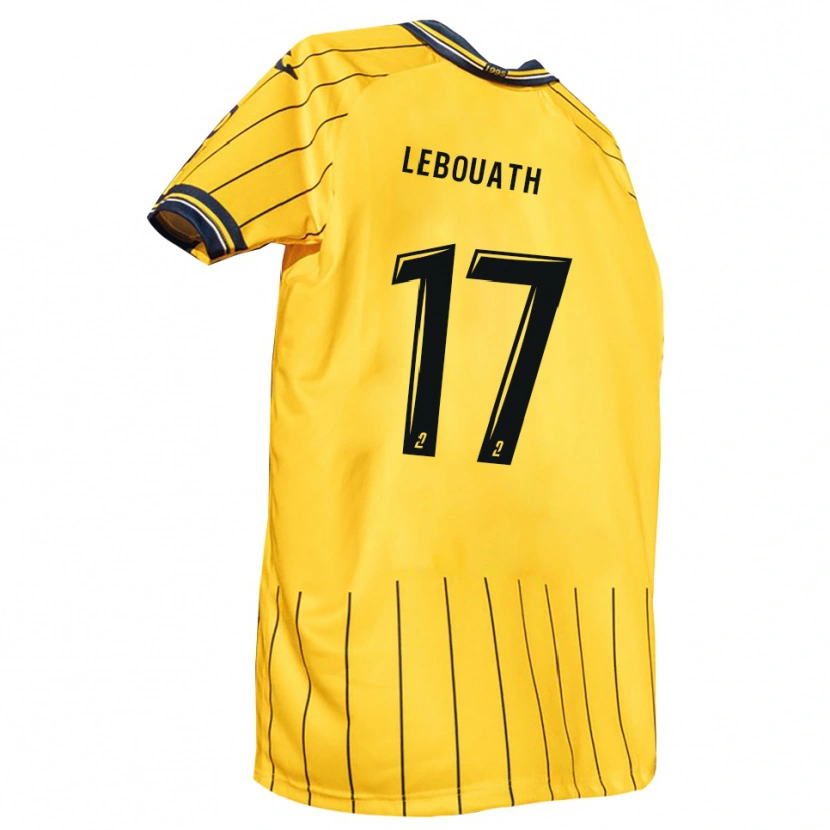 Danxen Hombre Camiseta Salif Lebouath #17 Amarillo Azul Marino 1ª Equipación 2025/26 La Camisa