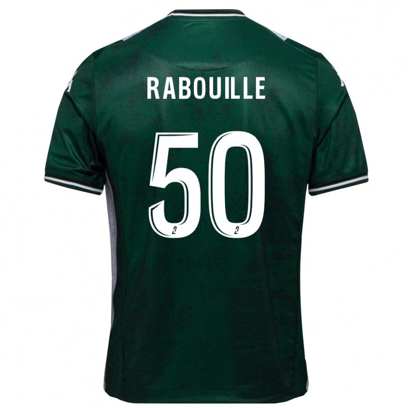 Danxen Hombre Camiseta Valentin Rabouille #50 Verde Blanco 1ª Equipación 2025/26 La Camisa