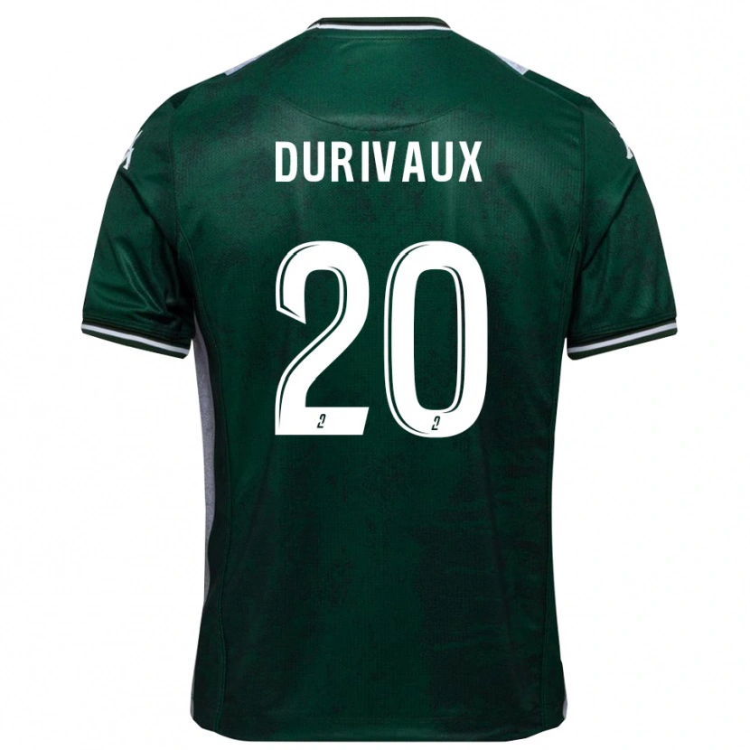 Danxen Hombre Camiseta Dylan Durivaux #20 Verde Blanco 1ª Equipación 2025/26 La Camisa