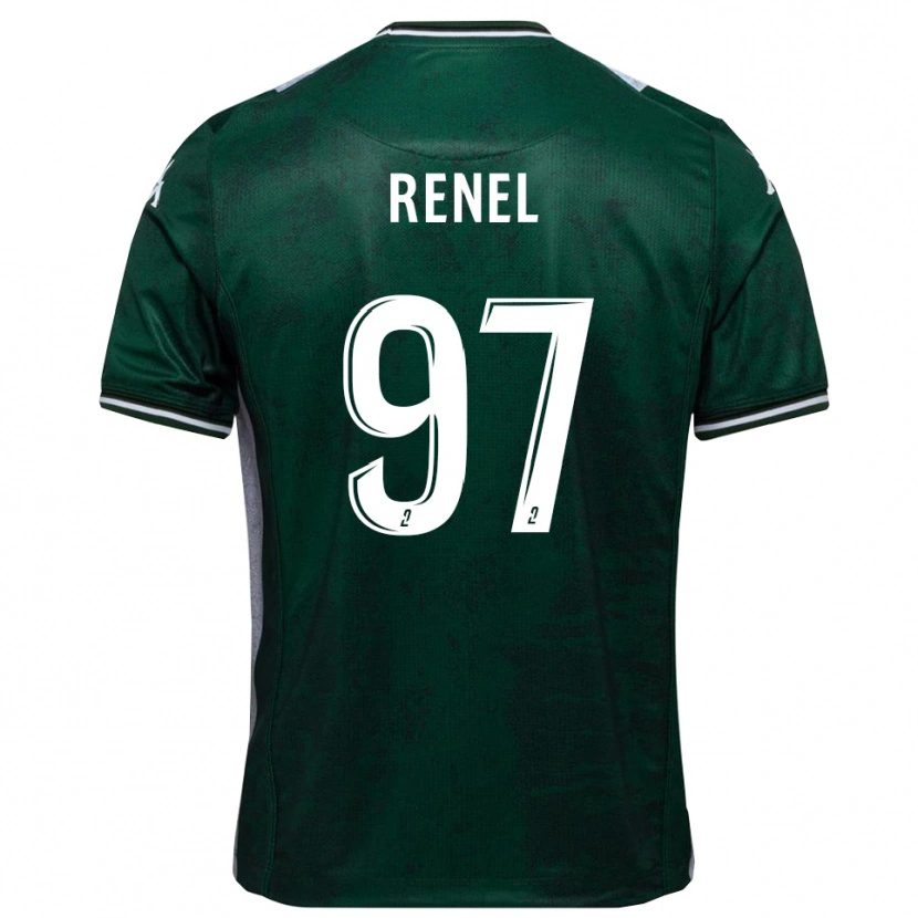 Danxen Hombre Camiseta Samuel Renel #97 Verde Blanco 1ª Equipación 2025/26 La Camisa