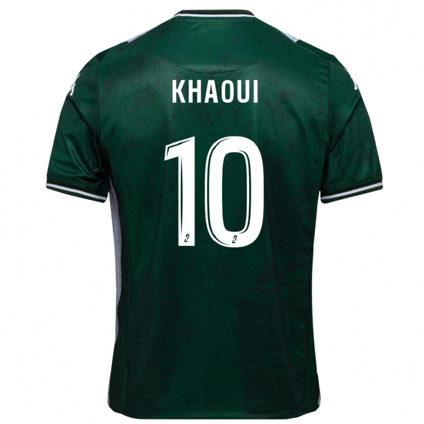 Danxen Hombre Camiseta Saîf-Eddine Khaoui #10 Verde Blanco 1ª Equipación 2025/26 La Camisa