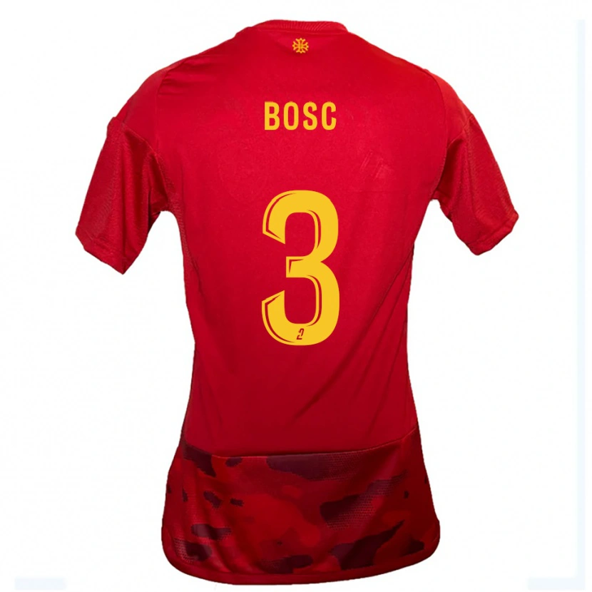 Danxen Hombre Camiseta Tom Bosc #3 Rojo Amarillo 1ª Equipación 2025/26 La Camisa