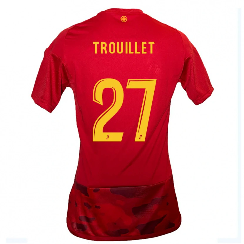 Danxen Hombre Camiseta Alexis Trouillet #27 Rojo Amarillo 1ª Equipación 2025/26 La Camisa
