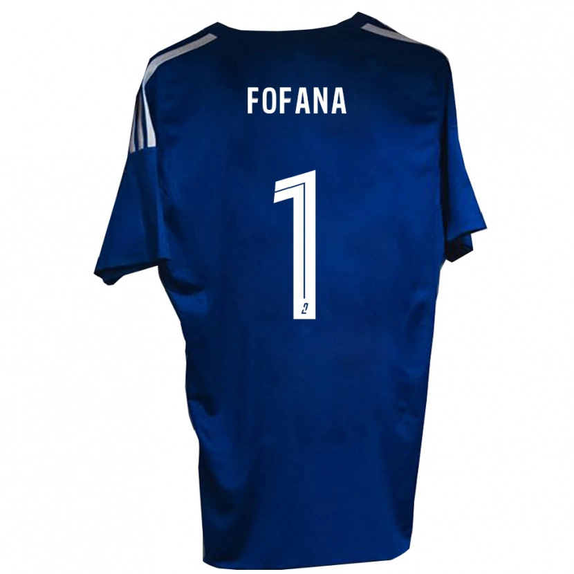 Danxen Hombre Camiseta Cheik Fofana #1 Azul Blanco 1ª Equipación 2025/26 La Camisa