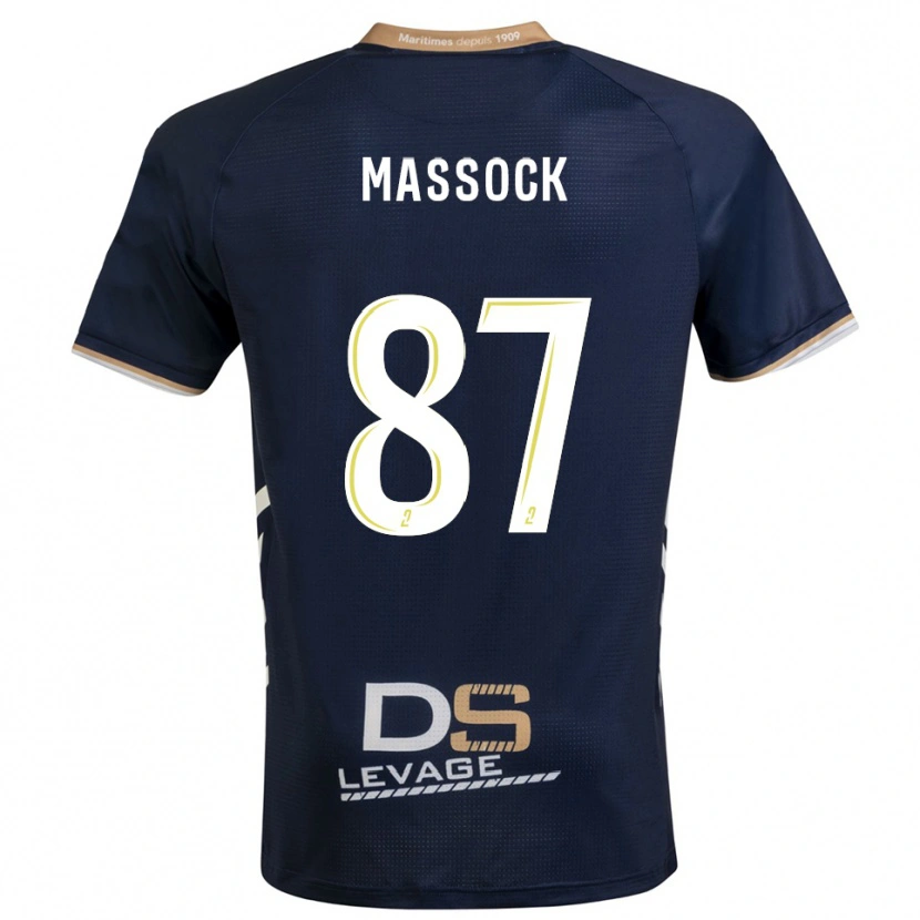 Danxen Hombre Camiseta Théna Massock #87 Azul Marino Oro 1ª Equipación 2025/26 La Camisa