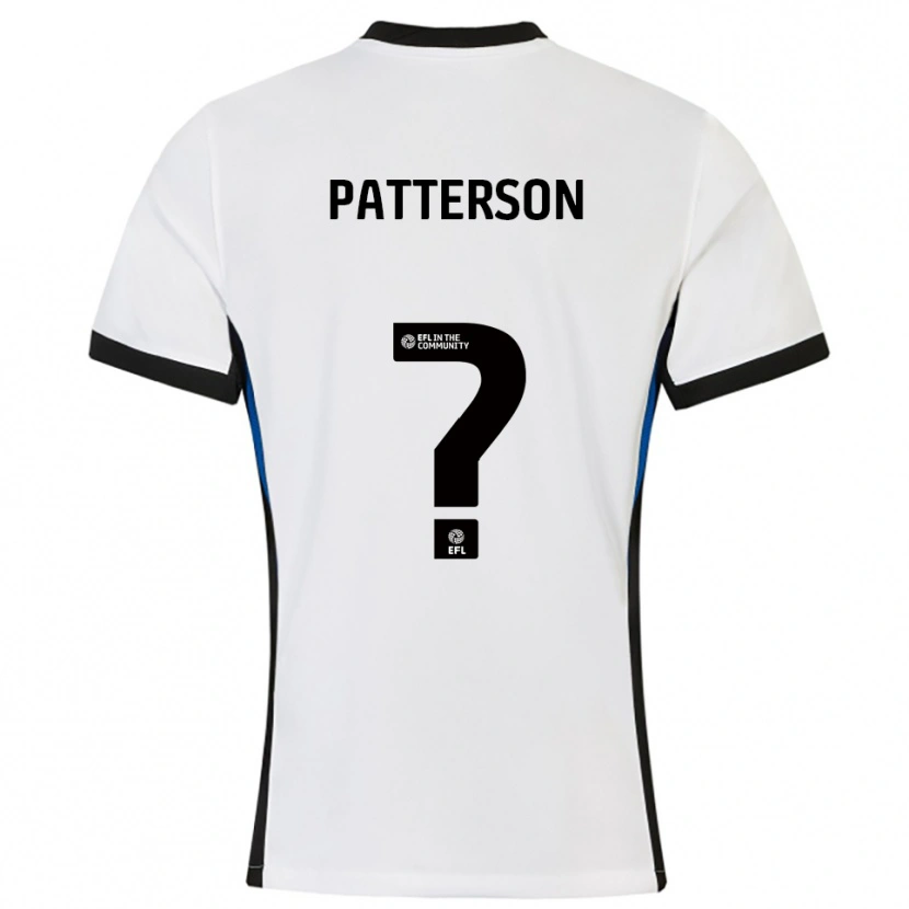 Danxen Hombre Camiseta Rico Patterson #0 Blanco Azul 2ª Equipación 2025/26 La Camisa