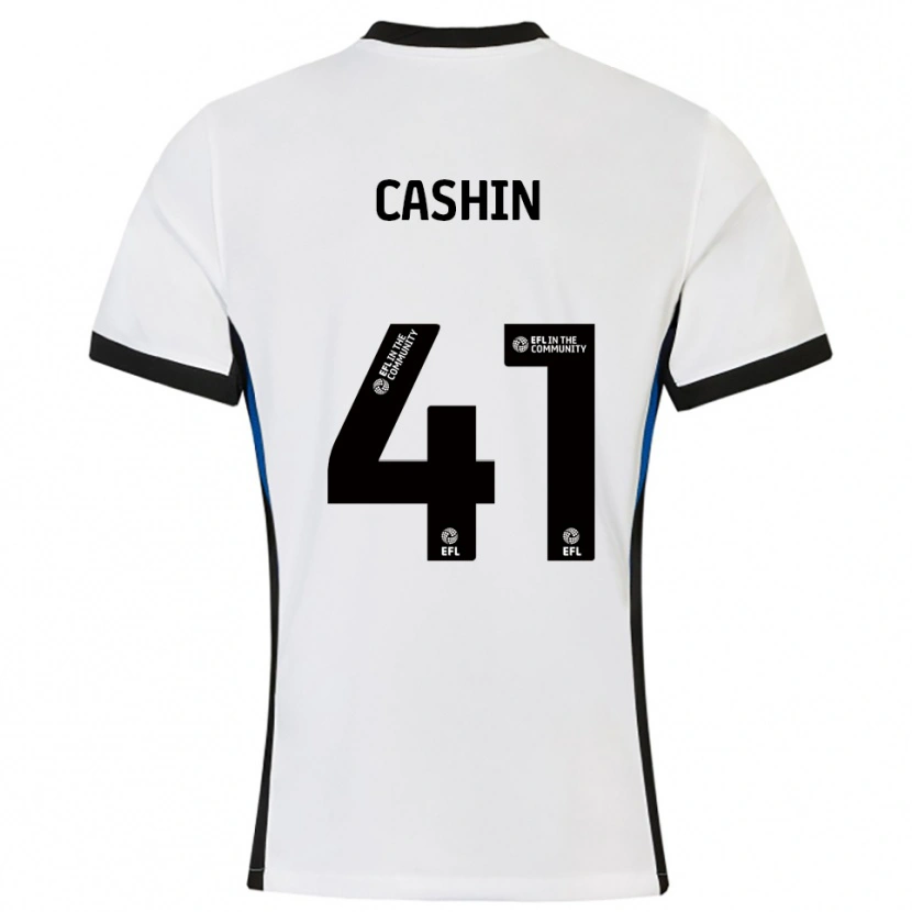 Danxen Hombre Camiseta Eiran Cashin #41 Blanco Azul 2ª Equipación 2025/26 La Camisa