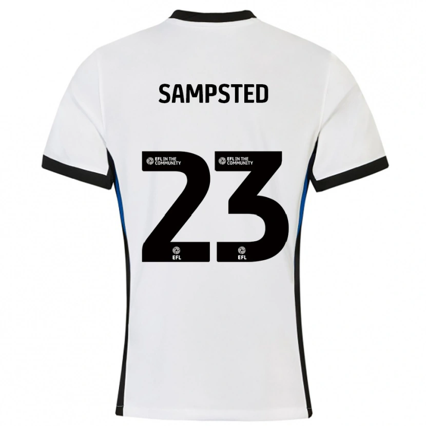 Danxen Hombre Camiseta Alfons Sampsted #23 Blanco Azul 2ª Equipación 2025/26 La Camisa