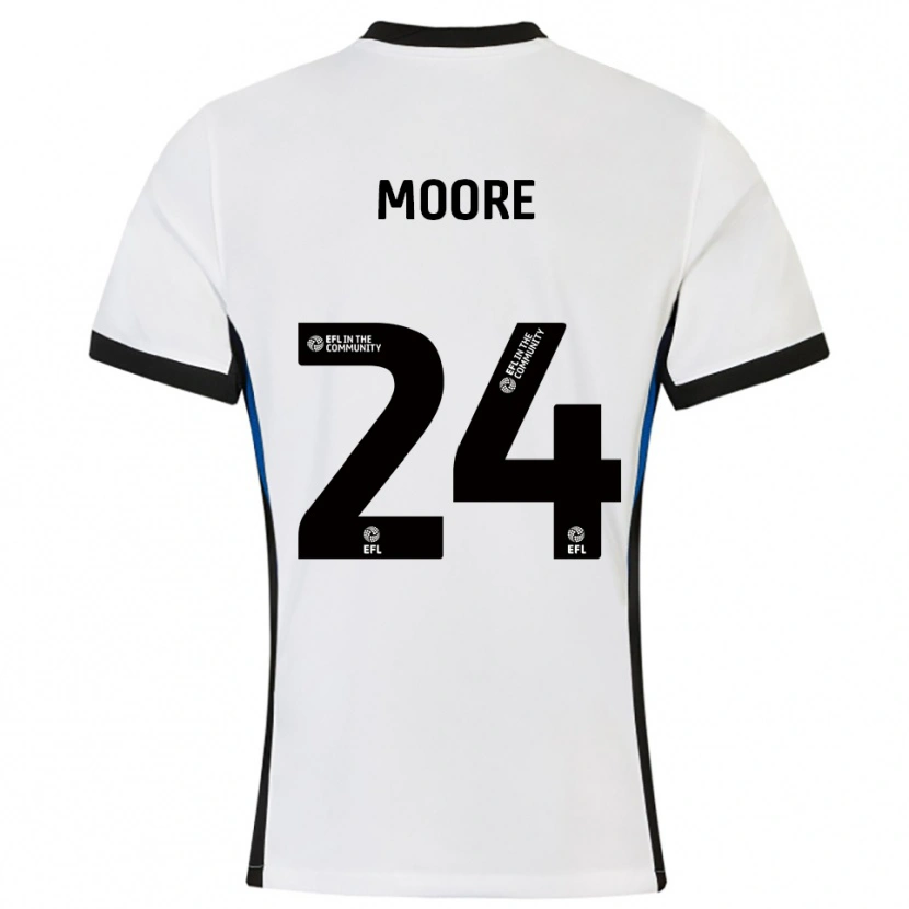 Danxen Hombre Camiseta Jade Ellis Moore #24 Blanco Azul 2ª Equipación 2025/26 La Camisa
