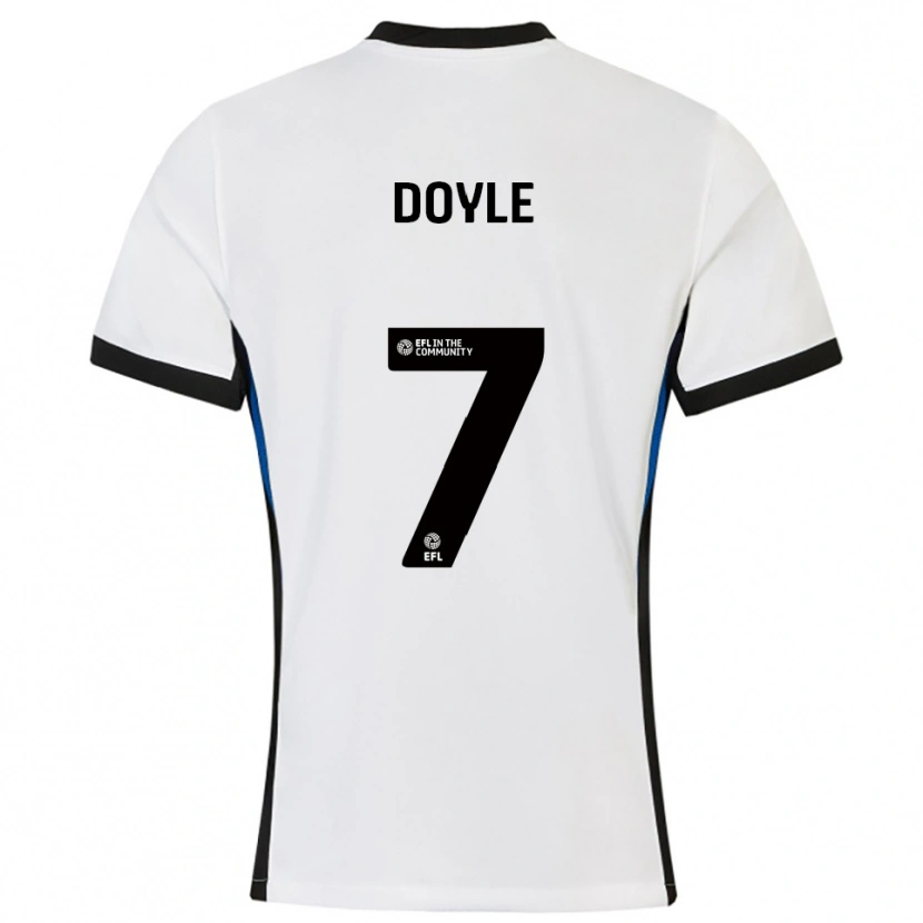 Danxen Hombre Camiseta Tommy Doyle #7 Blanco Azul 2ª Equipación 2025/26 La Camisa