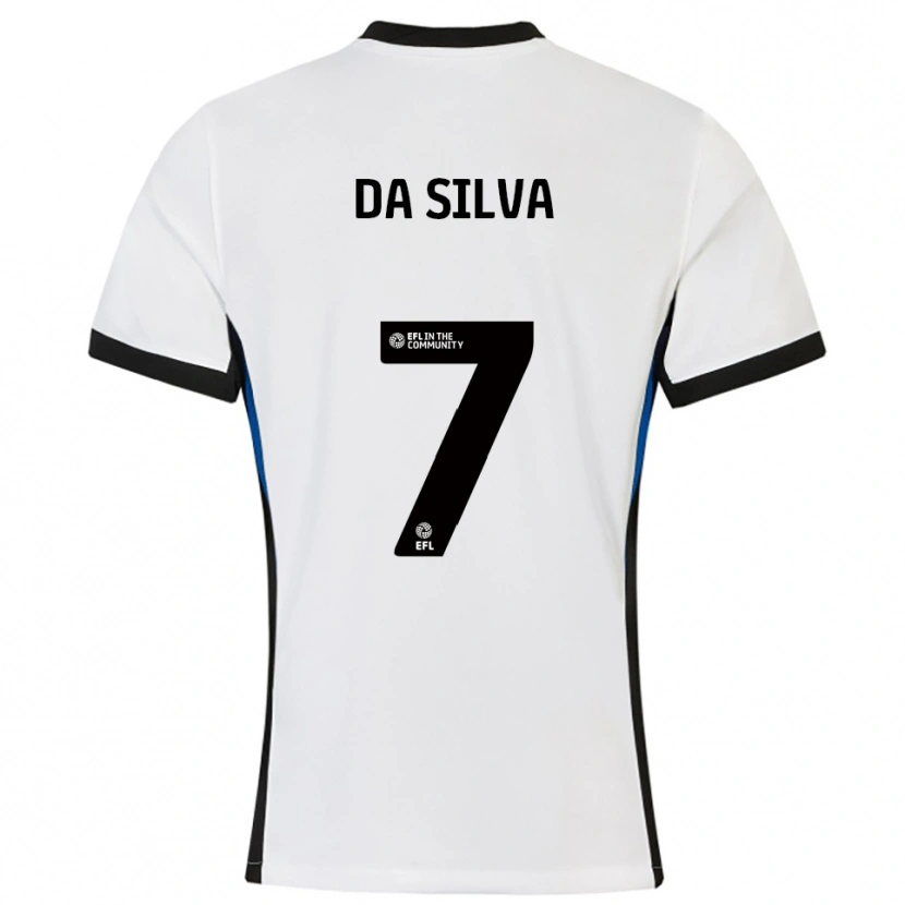Danxen Hombre Camiseta Alezandro Da Silva #7 Blanco Azul 2ª Equipación 2025/26 La Camisa