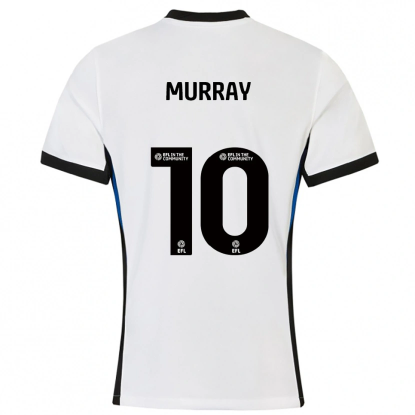 Danxen Hombre Camiseta Christie Murray #10 Blanco Azul 2ª Equipación 2025/26 La Camisa