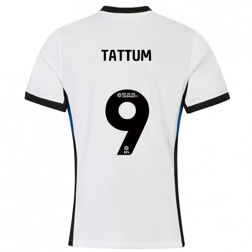 Danxen Hombre Camiseta Frank Tattum #9 Blanco Azul 2ª Equipación 2025/26 La Camisa
