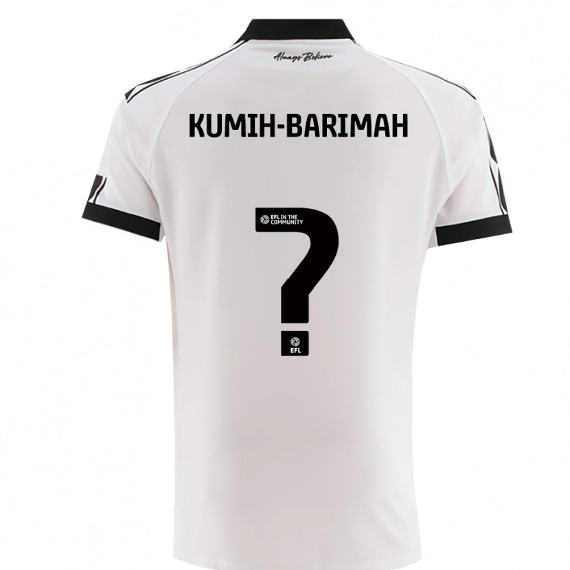 Danxen Hombre Camiseta Desmond Kumih-Barimah #0 Blanco Negro 2ª Equipación 2025/26 La Camisa