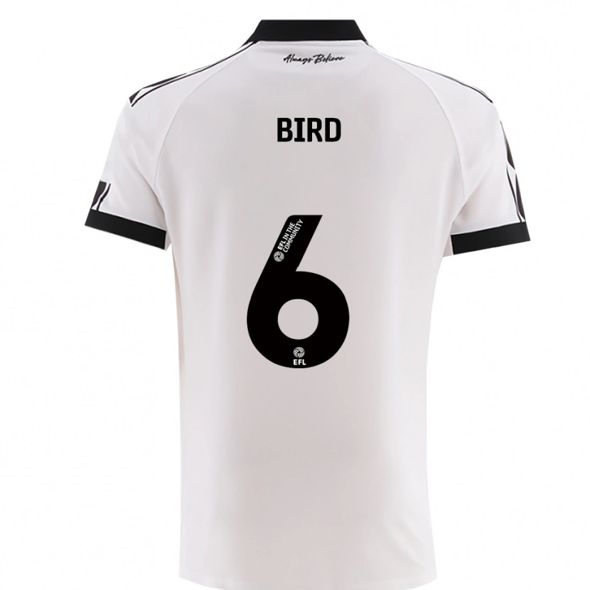 Danxen Hombre Camiseta Max Bird #6 Blanco Negro 2ª Equipación 2025/26 La Camisa