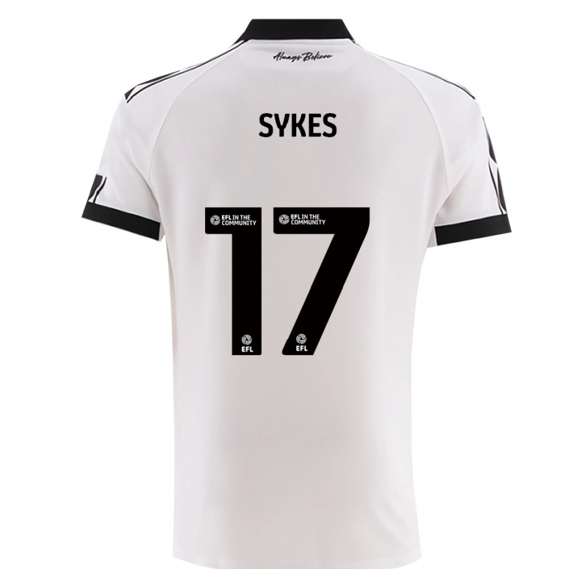 Danxen Hombre Camiseta Mark Sykes #17 Blanco Negro 2ª Equipación 2025/26 La Camisa
