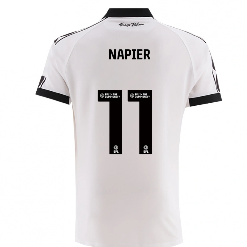 Danxen Hombre Camiseta Jamie-Lee Napier #11 Blanco Negro 2ª Equipación 2025/26 La Camisa