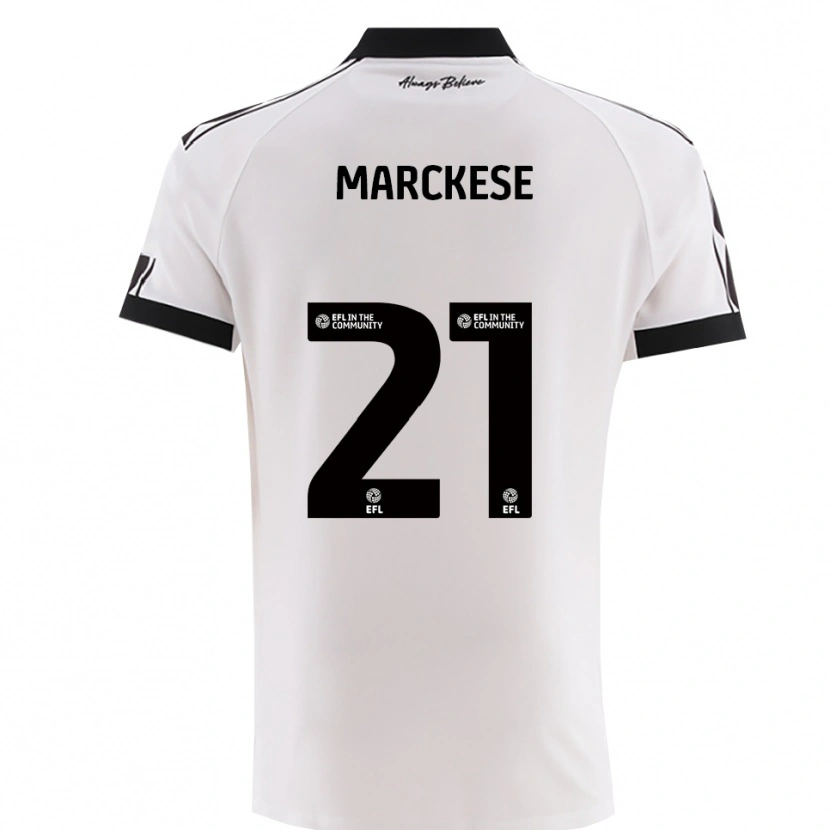 Danxen Hombre Camiseta Kaylan Marckese #21 Blanco Negro 2ª Equipación 2025/26 La Camisa