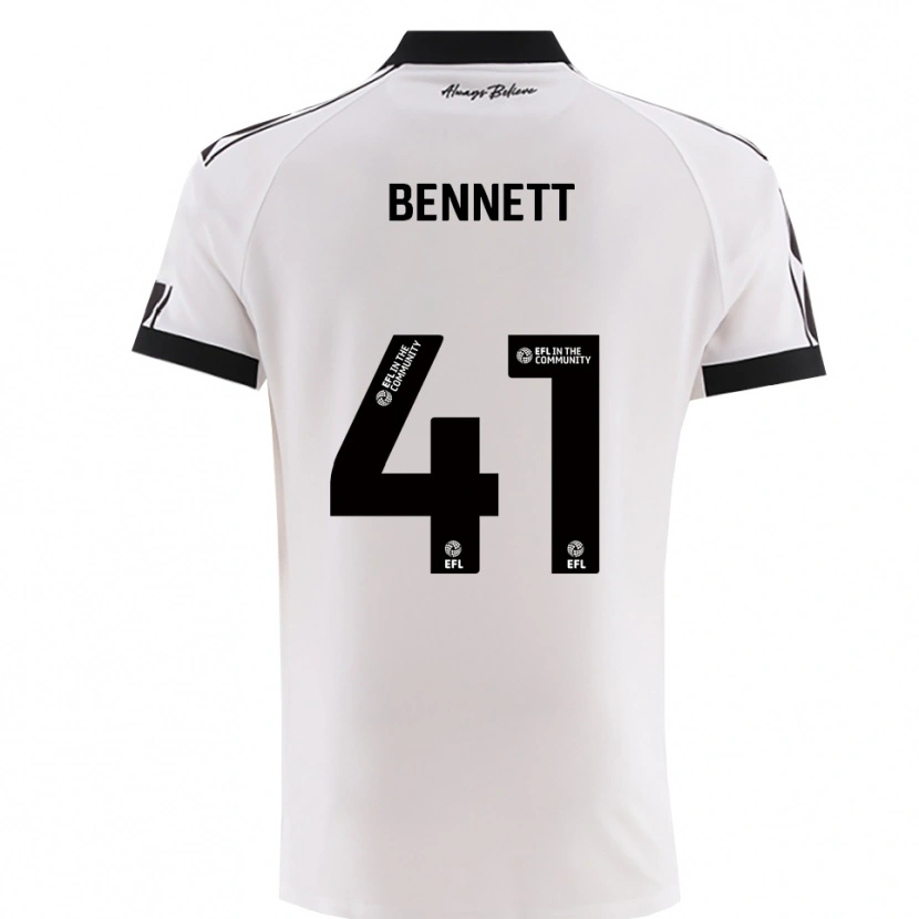 Danxen Hombre Camiseta Harley Bennett #41 Blanco Negro 2ª Equipación 2025/26 La Camisa