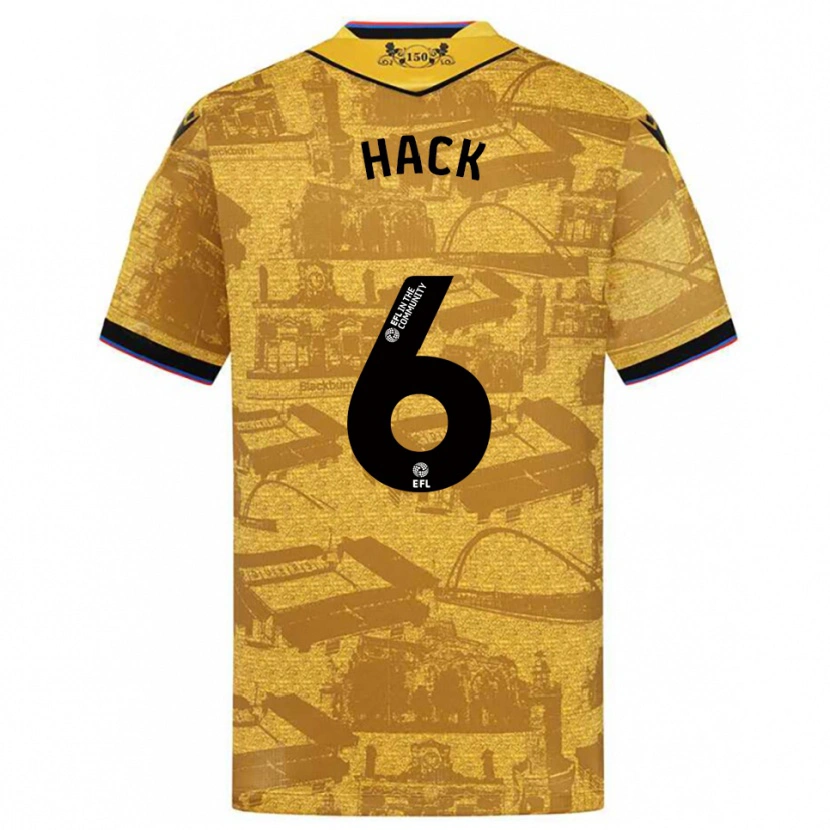 Danxen Hombre Camiseta Ellie Hack #6 Oro Negro 2ª Equipación 2025/26 La Camisa