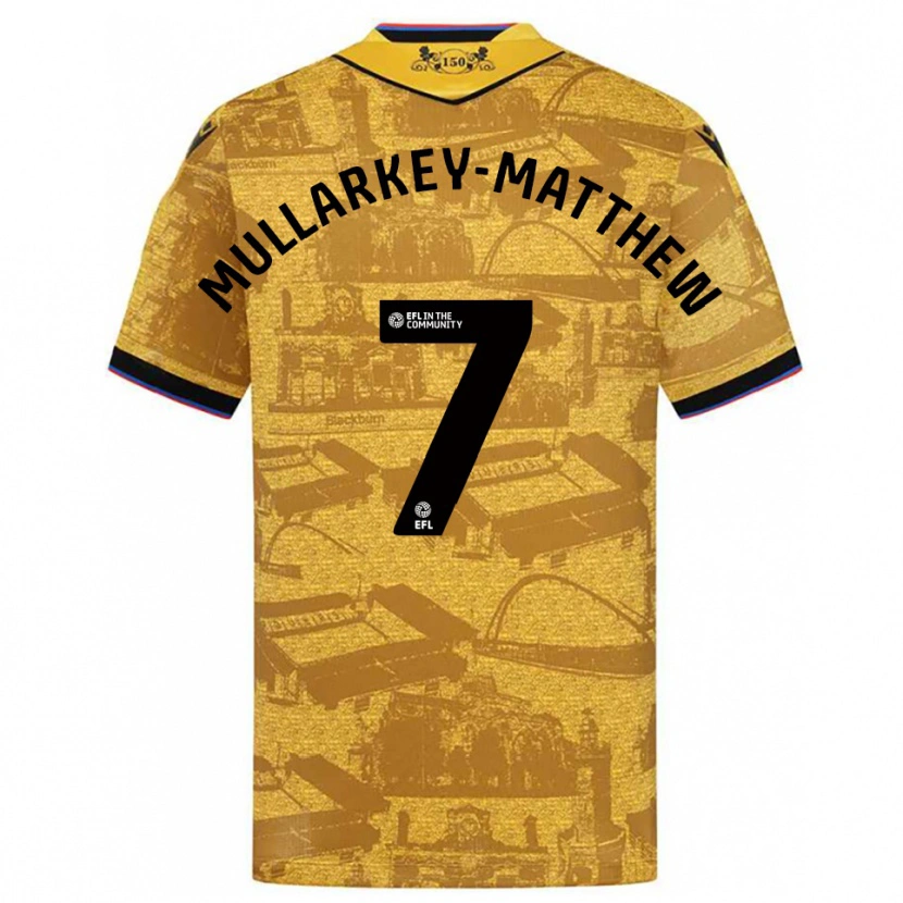 Danxen Hombre Camiseta Lorenze Mullarkey-Matthews #7 Oro Negro 2ª Equipación 2025/26 La Camisa