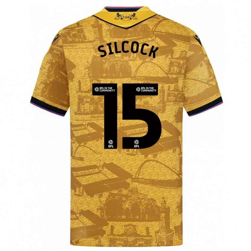 Danxen Hombre Camiseta Hannah Silcock #15 Oro Negro 2ª Equipación 2025/26 La Camisa
