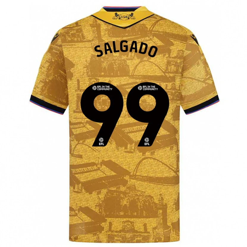 Danxen Hombre Camiseta Shanell Salgado #99 Oro Negro 2ª Equipación 2025/26 La Camisa
