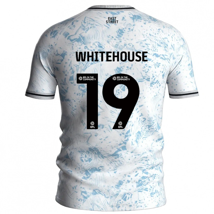 Danxen Hombre Camiseta Sophie Whitehouse #19 Blanco Azul Celeste 2ª Equipación 2025/26 La Camisa
