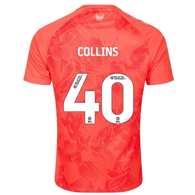 Danxen Hombre Camiseta Brad Collins #40 Naranja Blanco 2ª Equipación 2025/26 La Camisa
