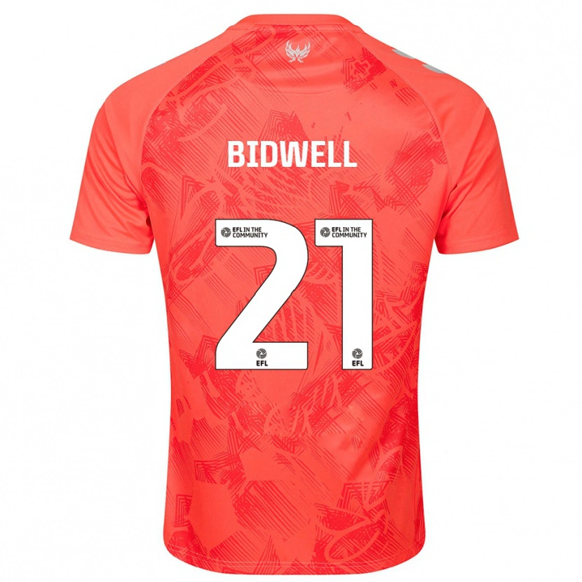 Danxen Hombre Camiseta Jake Bidwell #21 Naranja Blanco 2ª Equipación 2025/26 La Camisa