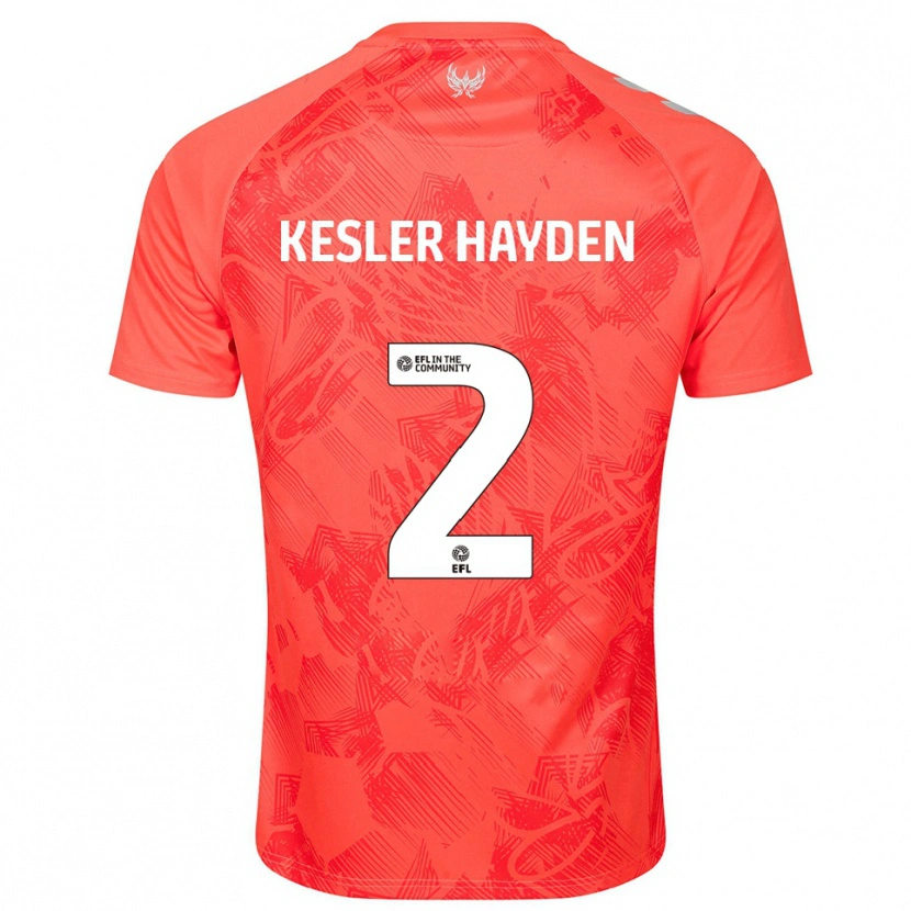 Danxen Hombre Camiseta Kaine Kesler-Hayden #2 Naranja Blanco 2ª Equipación 2025/26 La Camisa