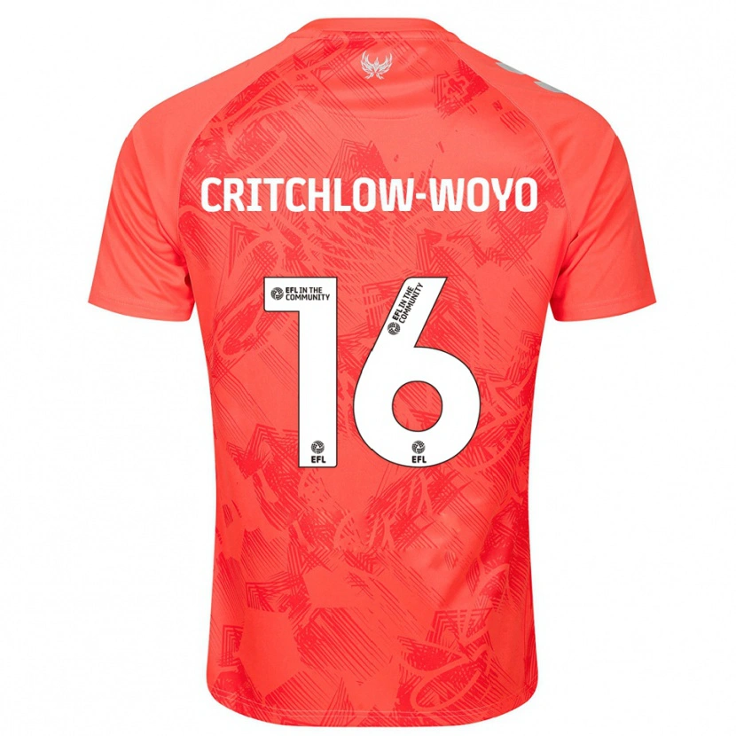 Danxen Hombre Camiseta Tionne Critchlow-Woyo #16 Naranja Blanco 2ª Equipación 2025/26 La Camisa
