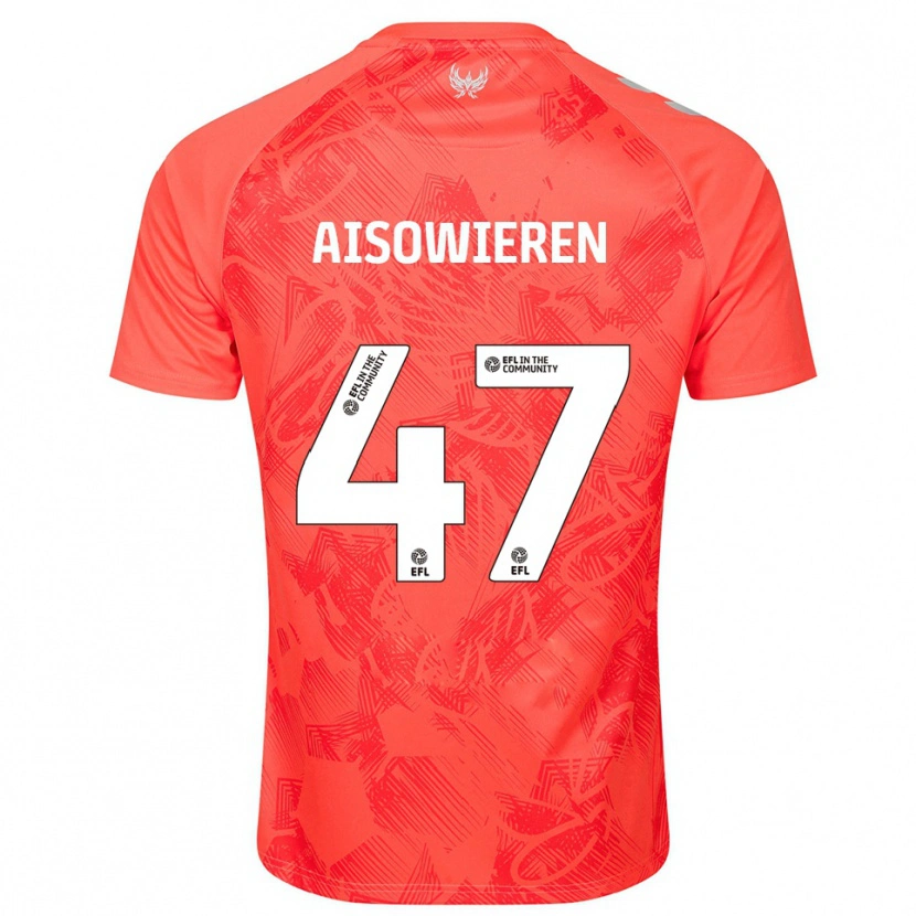 Danxen Hombre Camiseta Evan Eghosa Aisowieren #47 Naranja Blanco 2ª Equipación 2025/26 La Camisa