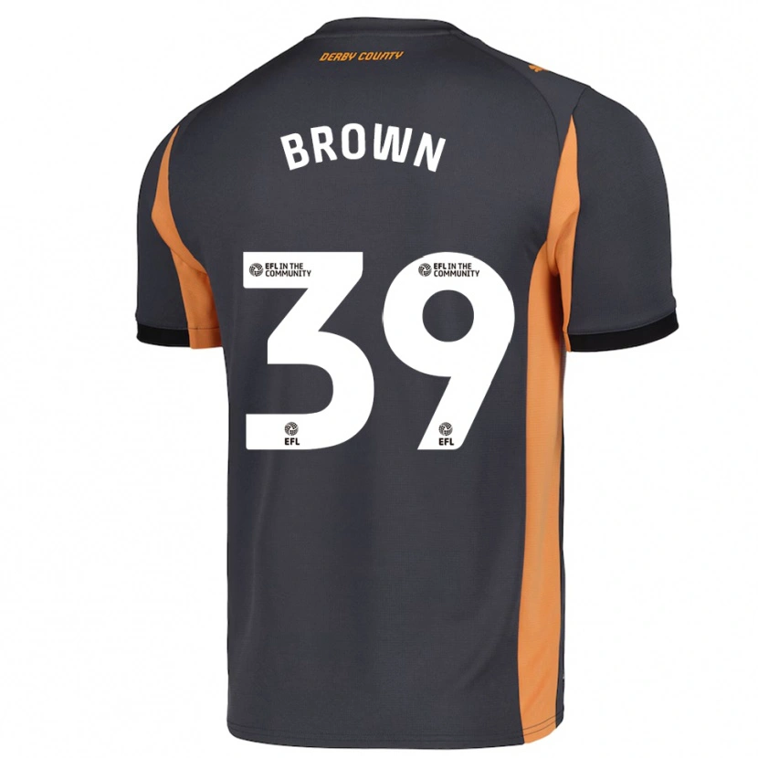 Danxen Hombre Camiseta Dajaune Brown #39 Gris Naranja Negro 2ª Equipación 2025/26 La Camisa