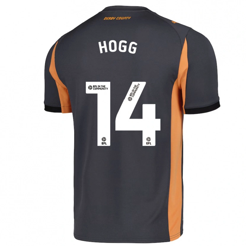 Danxen Hombre Camiseta Becky Hogg #14 Gris Naranja Negro 2ª Equipación 2025/26 La Camisa